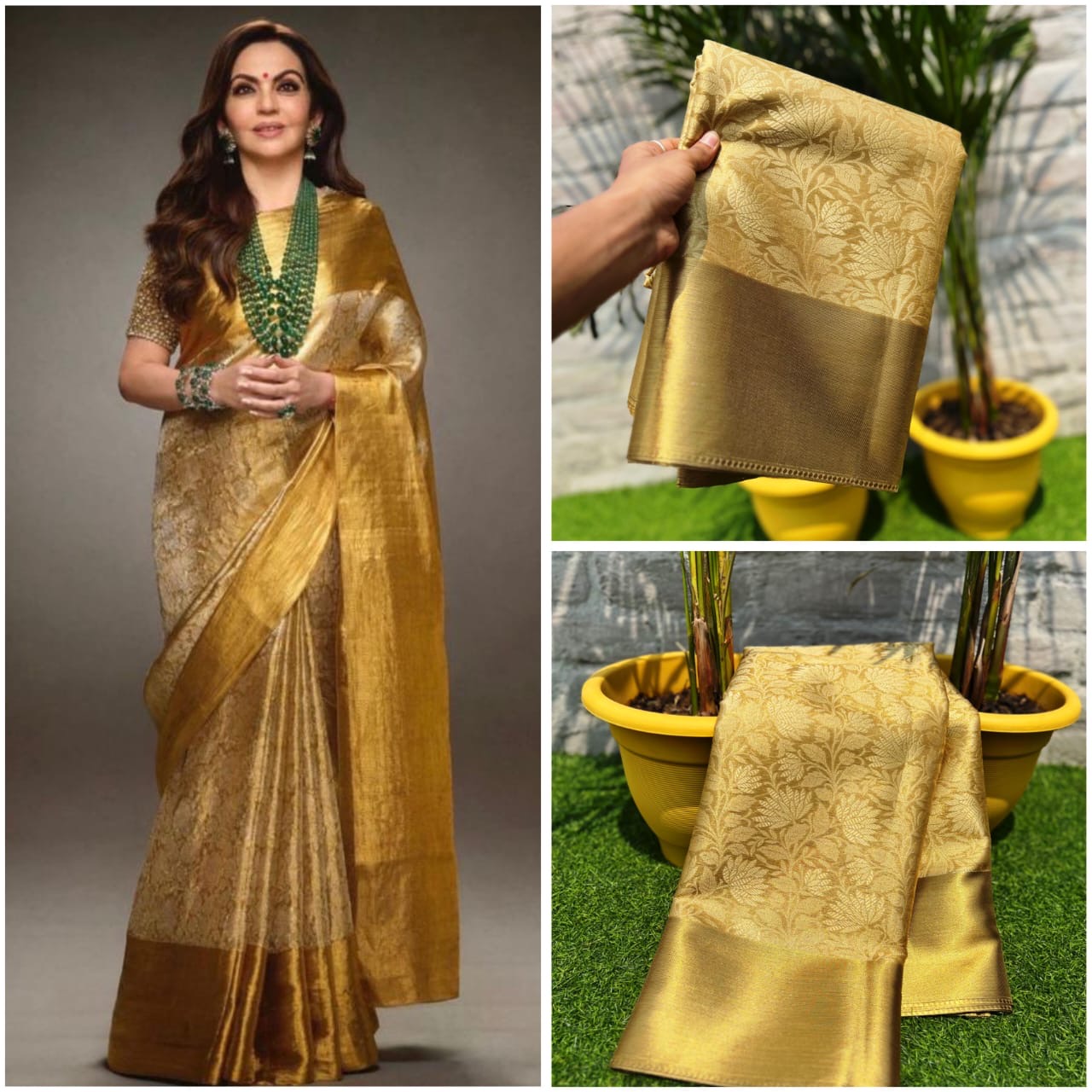 Nita Ambani inspired elegance Gold NAG002 - Image 2