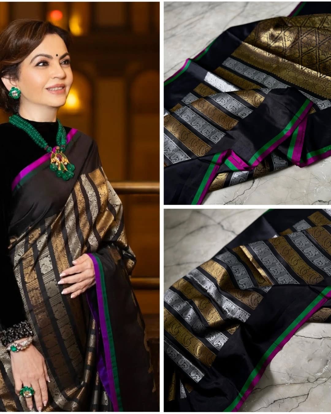Nita Ambani inspired elegance Black NAB002