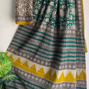 Mul Saree - Hand Block Printed Pure Cotton | Natural Dye MUL101