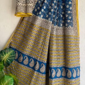 Mul Saree - Hand Block Printed Pure Cotton | Natural Dye MUL104