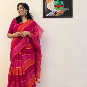 Mul cotton - Tricolour stripes MUL998