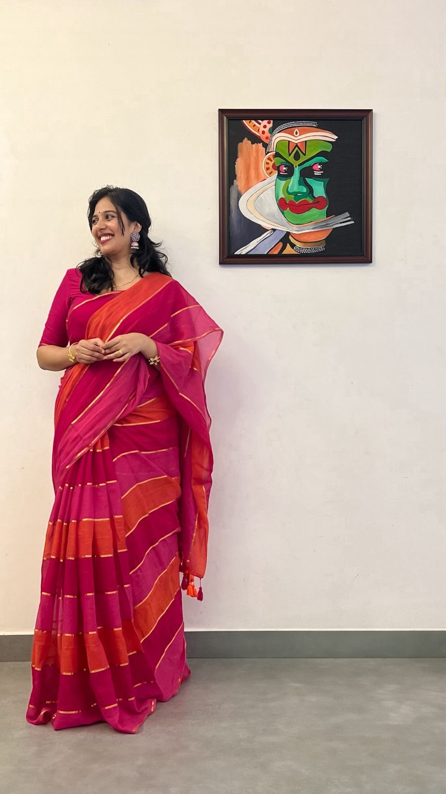 Mul cotton - Tricolour stripes MUL998