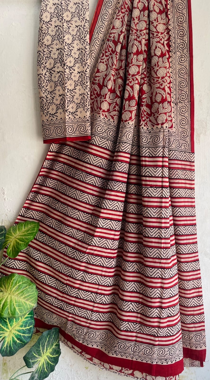 Mul Saree - Hand Block Printed Pure Cotton | Natural Dye MUL105