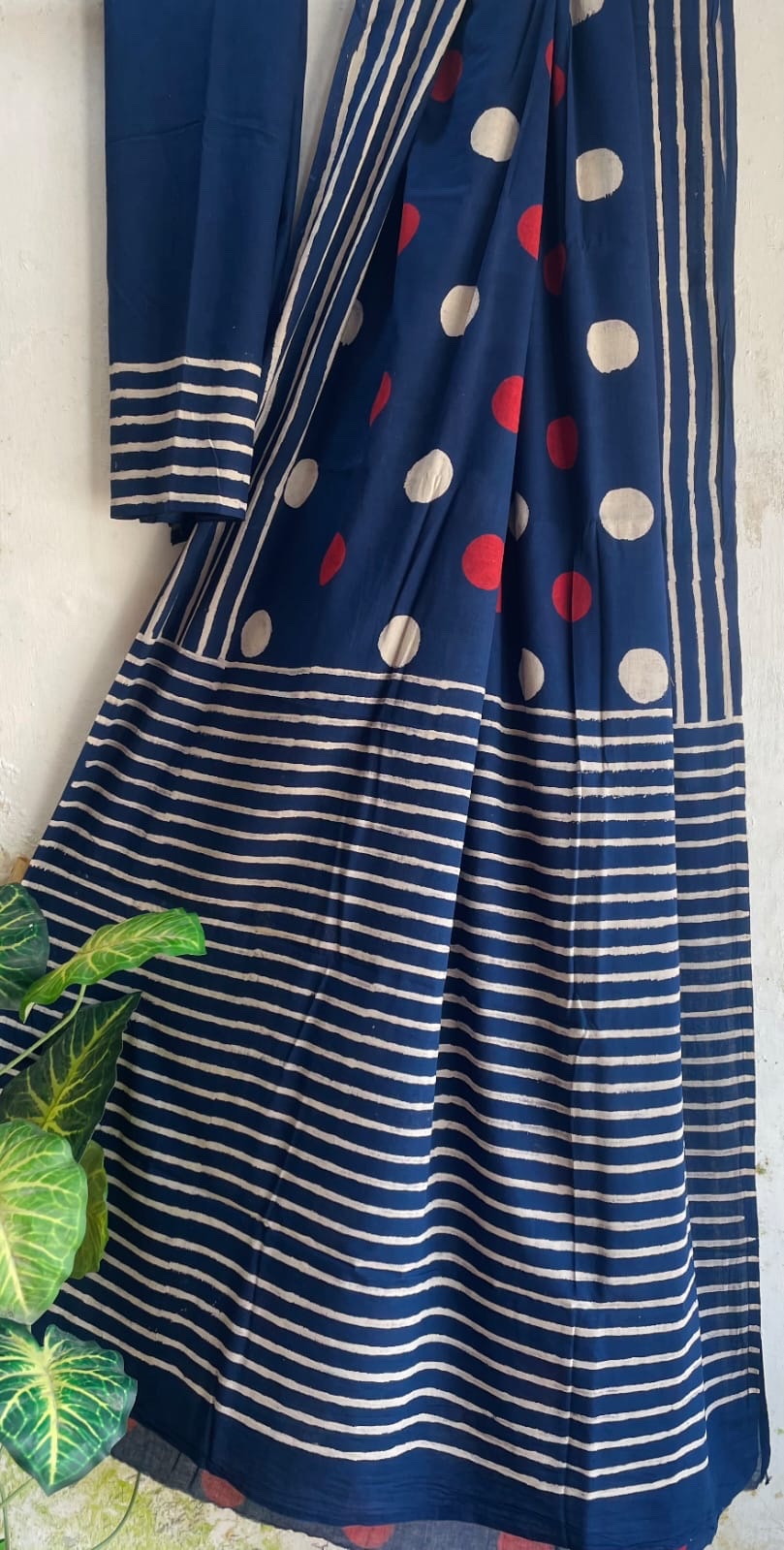 Mul Saree - Hand Block Printed Pure Cotton | Natural Dye MUL122