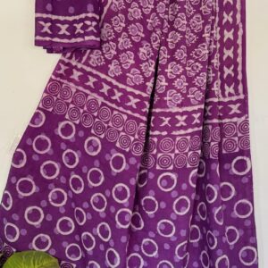 Mul Saree - Hand Block Printed Pure Cotton | Natural Dye MUL118