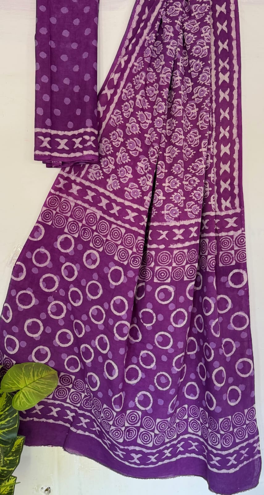 Mul Saree - Hand Block Printed Pure Cotton | Natural Dye MUL118
