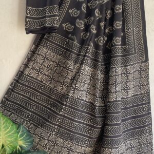 Mul Saree - Hand Block Printed Pure Cotton | Natural Dye MUL117