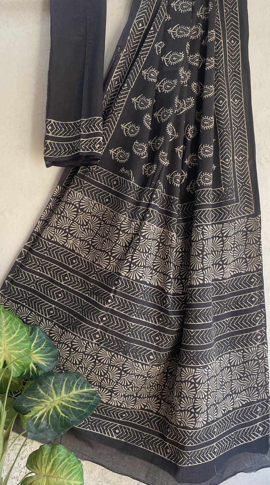 Mul Saree - Hand Block Printed Pure Cotton | Natural Dye MUL117
