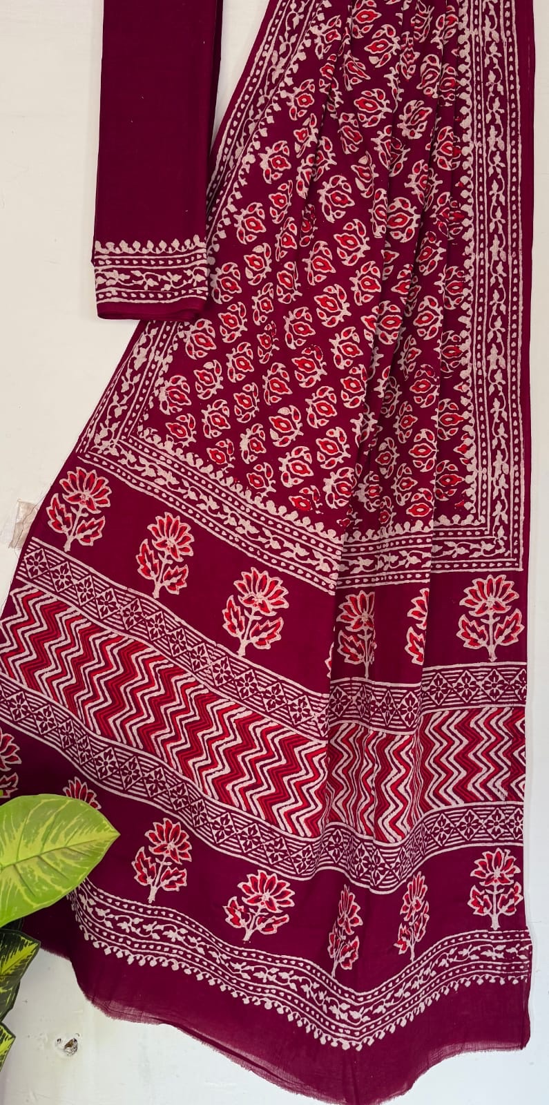 Mul Saree - Hand Block Printed Pure Cotton | Natural Dye MUL115