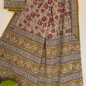 Mul Saree - Hand Block Printed Pure Cotton | Natural Dye MUL112