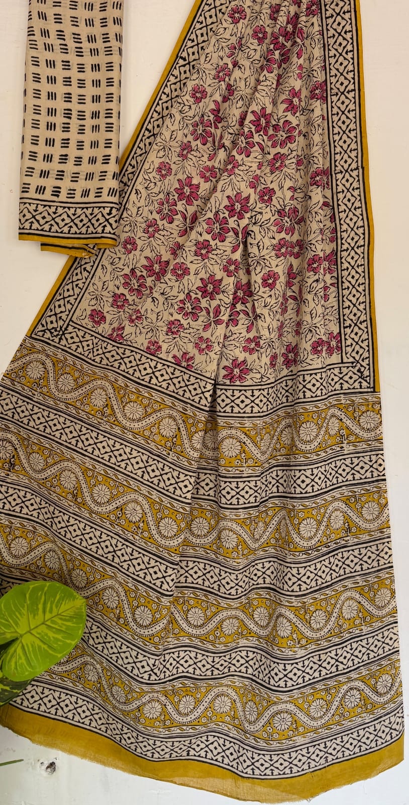 Mul Saree - Hand Block Printed Pure Cotton | Natural Dye MUL112