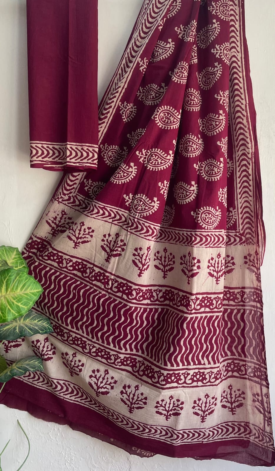 Mul Saree - Hand Block Printed Pure Cotton | Natural Dye MUL110