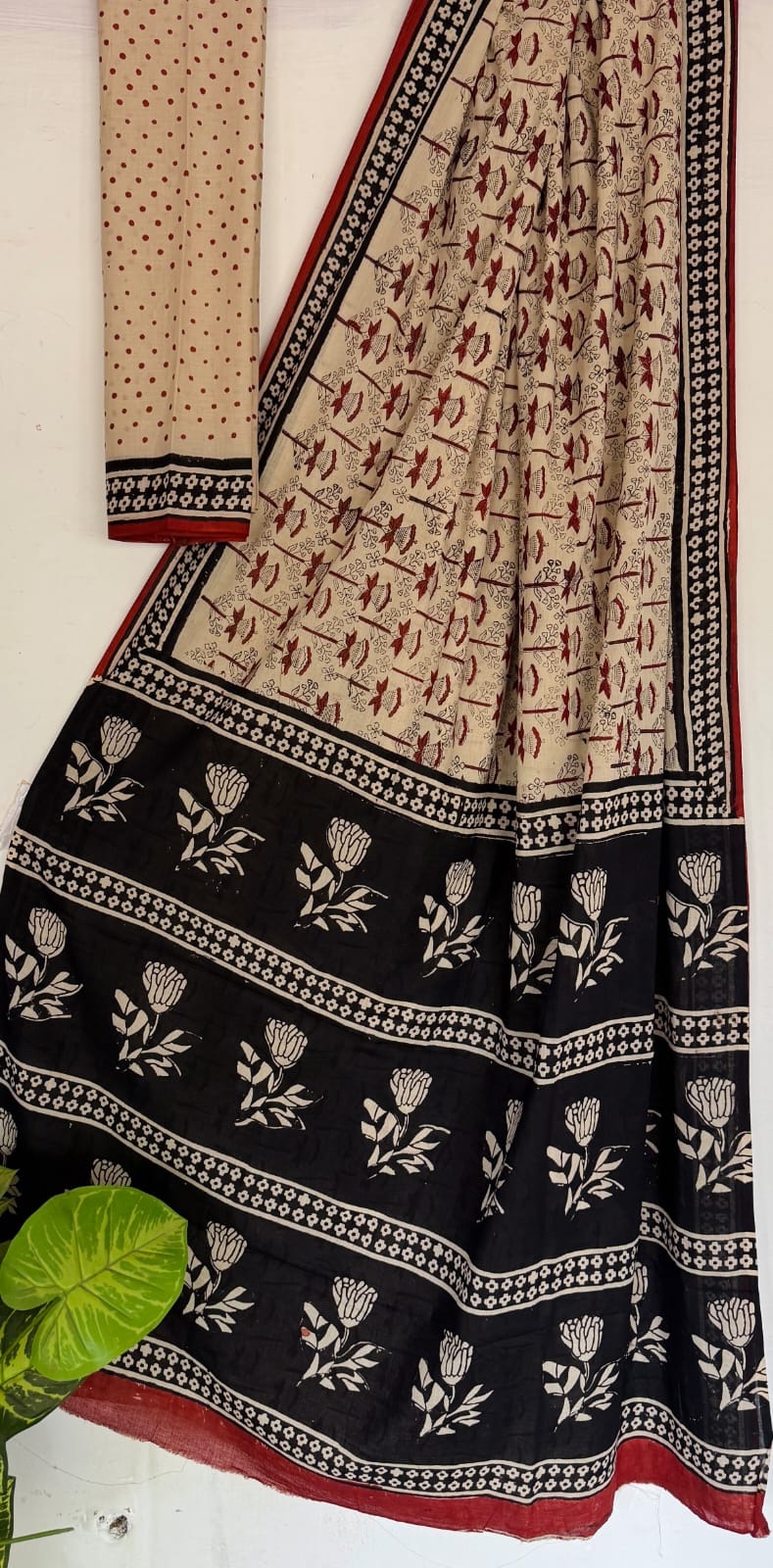 Mul Saree - Hand Block Printed Pure Cotton | Natural Dye MUL106