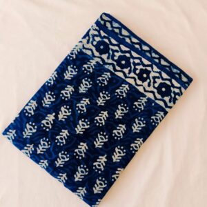 Indigo shades - Soft Pure Cotton Mul Saree – Hand Block Printed