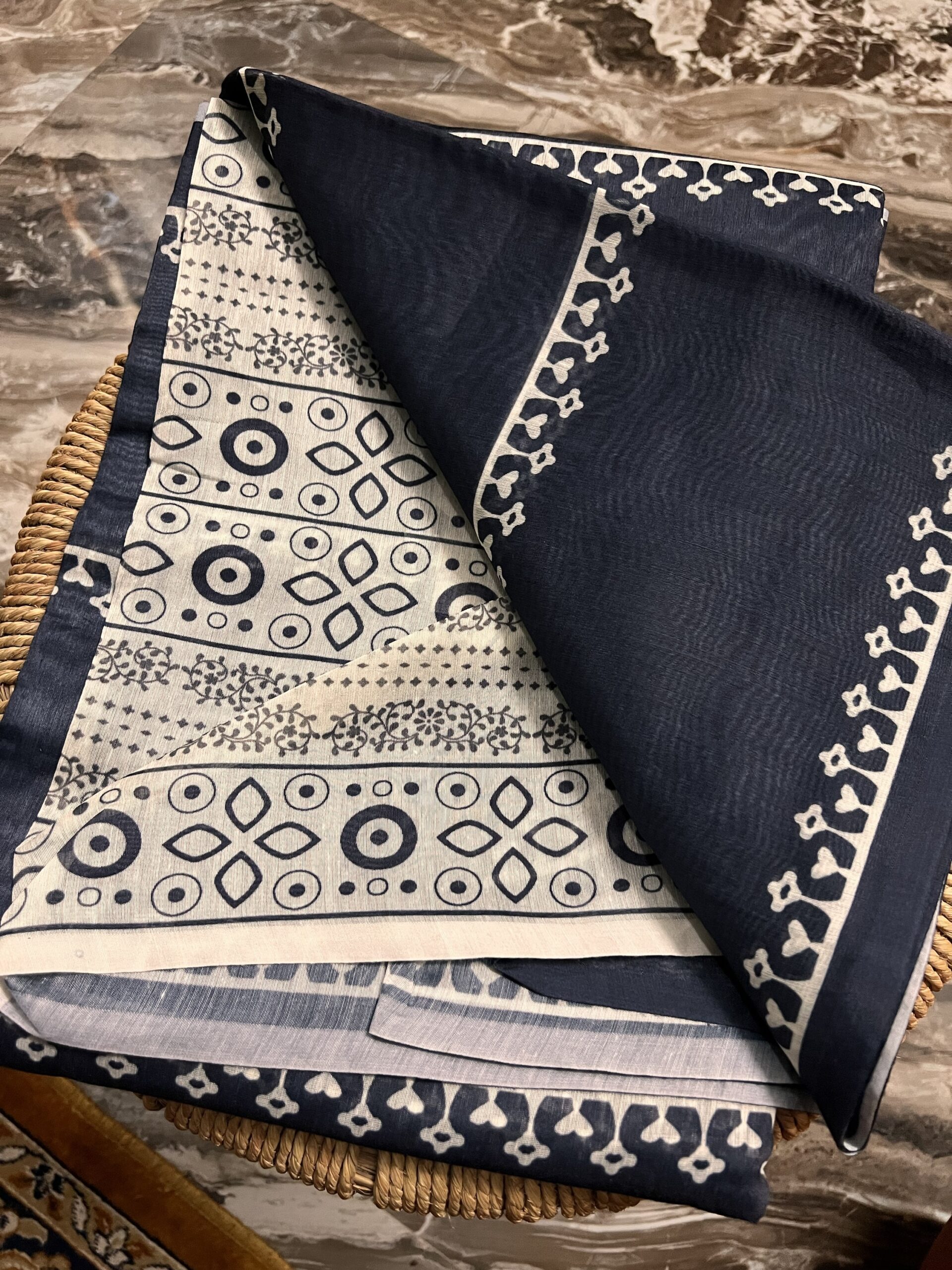 Grey Chanderi cotton
