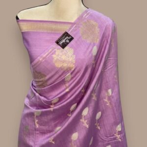 Warm Silk Saree – Lavender Bloom