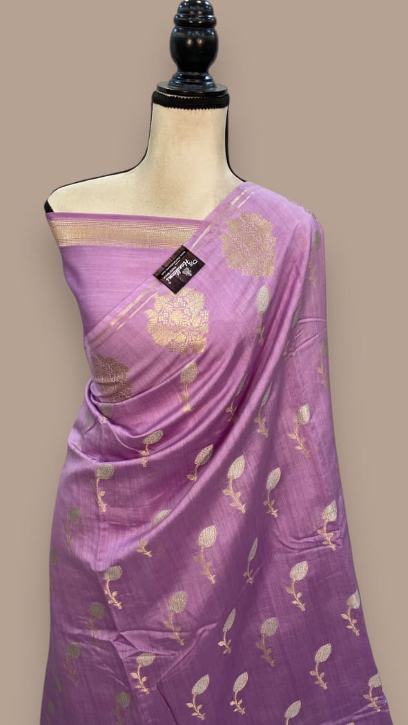 Warm Silk Saree β Lavender Bloom