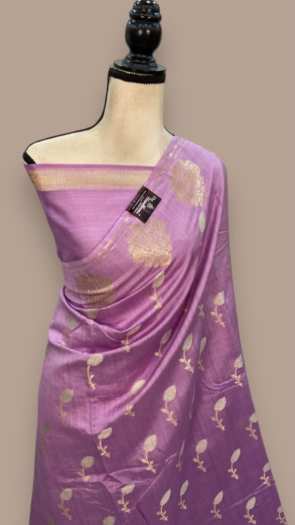 Warm Silk Saree β Lavender Bloom - Image 3