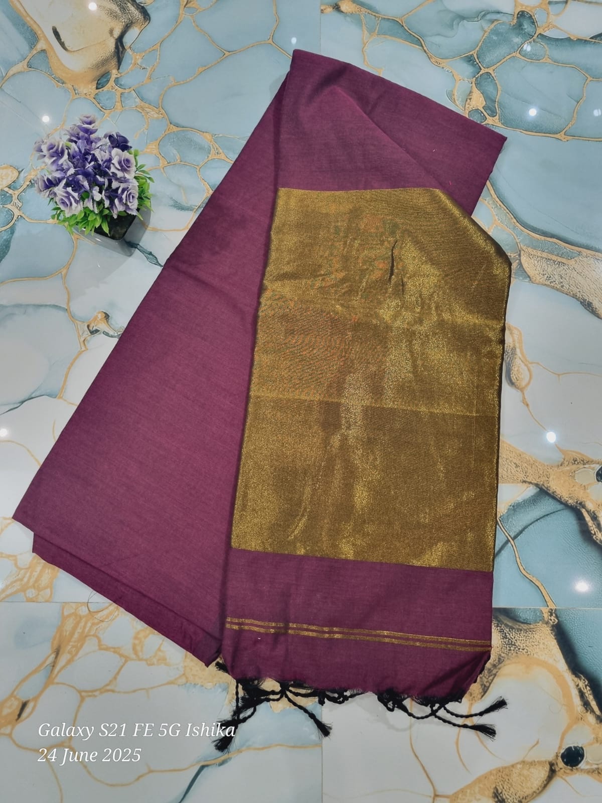 Nayanthara Inspired Handloom Mul Cotton Sarees - without running blouse - Image 2