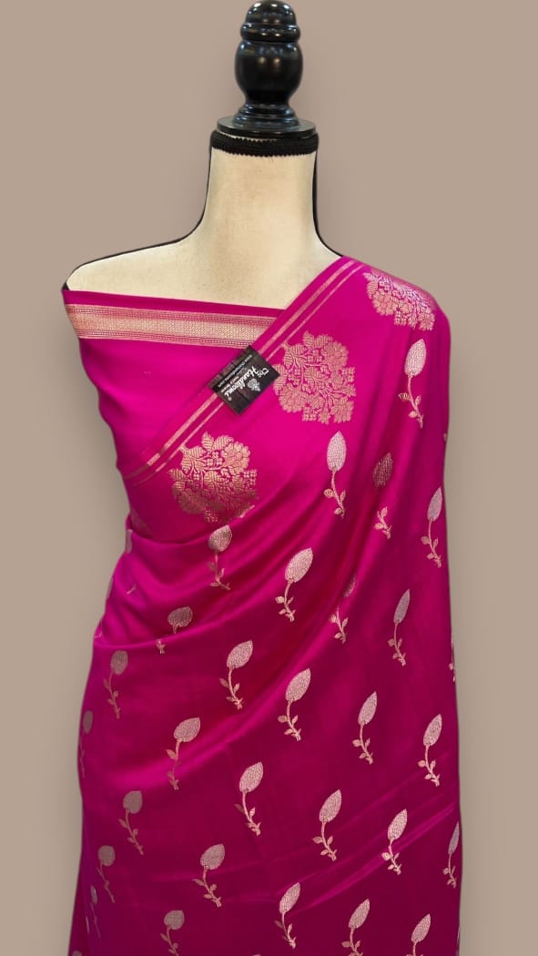 Warm Silk Saree β Radiant Pink Bloom