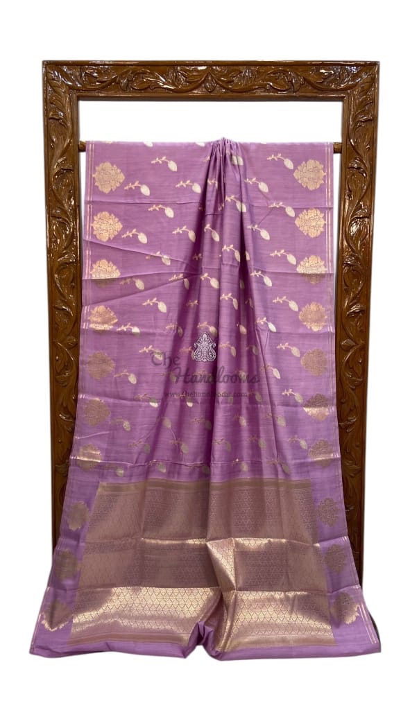 Warm Silk Saree β Lavender Bloom - Image 2