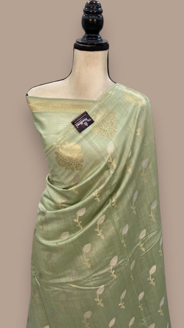 Warm Silk Saree β Pastel Green Elegance - Image 3