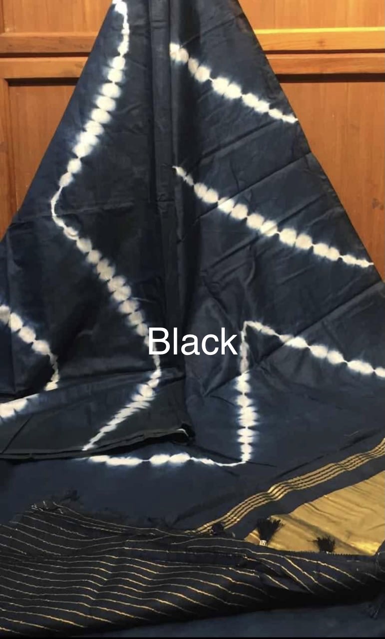 Raw silk with zari pallu - Image 3