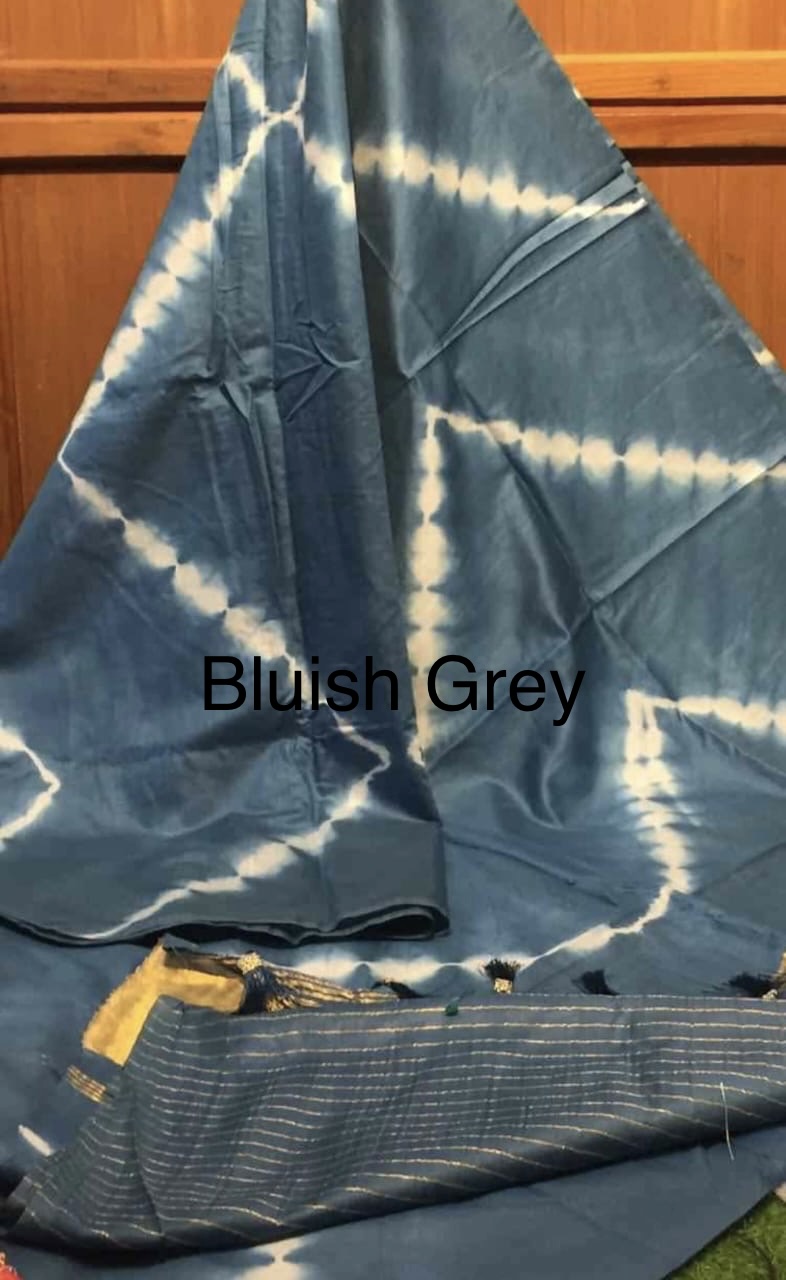 Raw silk with zari pallu - Image 4