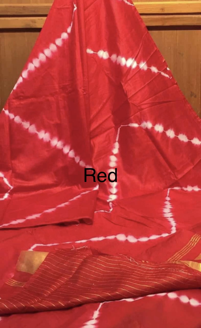 Raw silk with zari pallu - Image 5