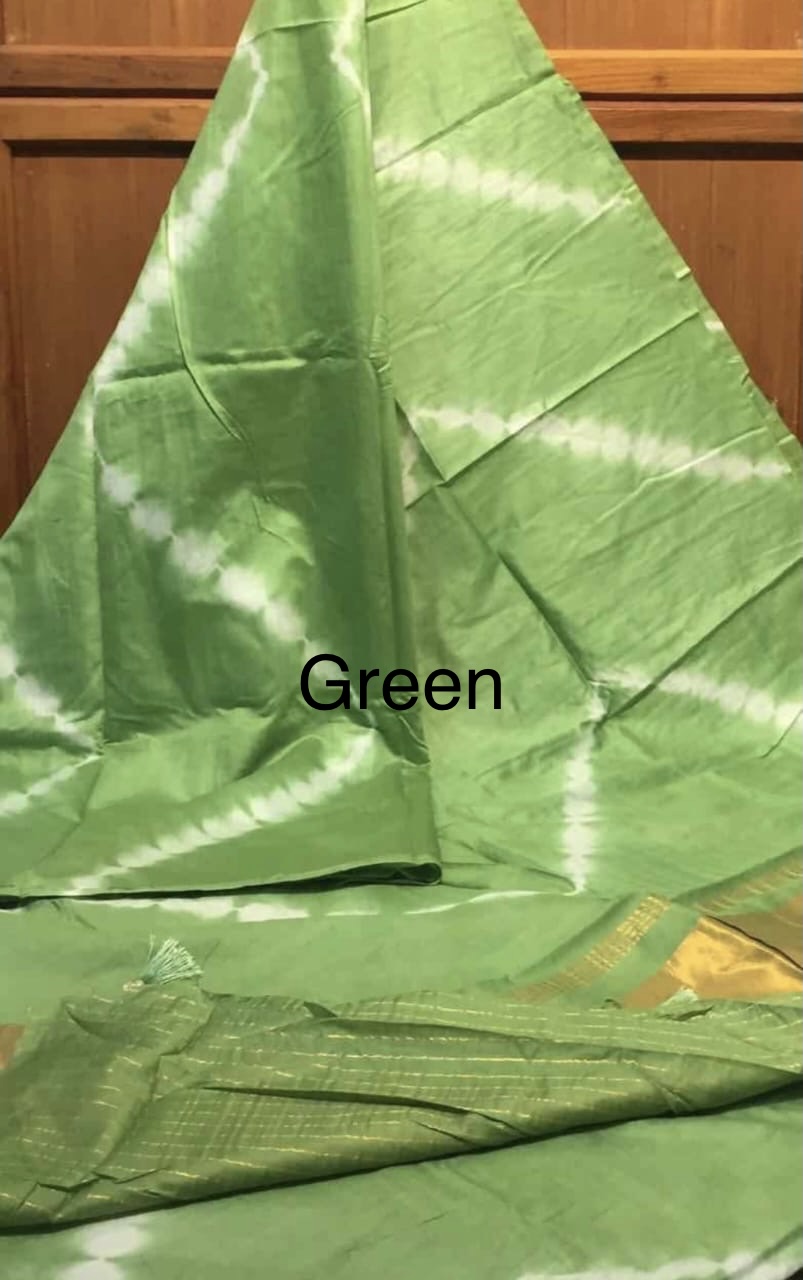 Raw silk with zari pallu - Image 6