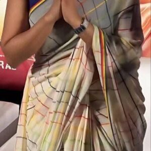 Rainbow Checks Mul Cotton Saree