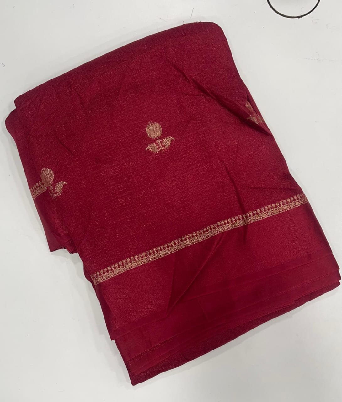 Pure Soft Viscose georgette Silk Saree - Red