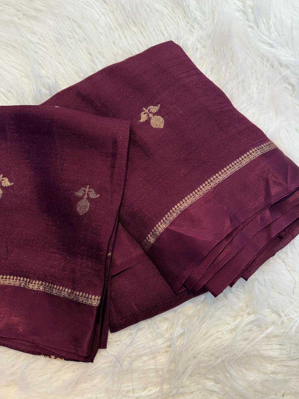 Pure Soft Viscose georgette Silk Saree - Maroon