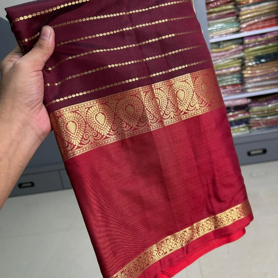 Red Vintage Saree – Timeless Grace in Every Drape - Image 3